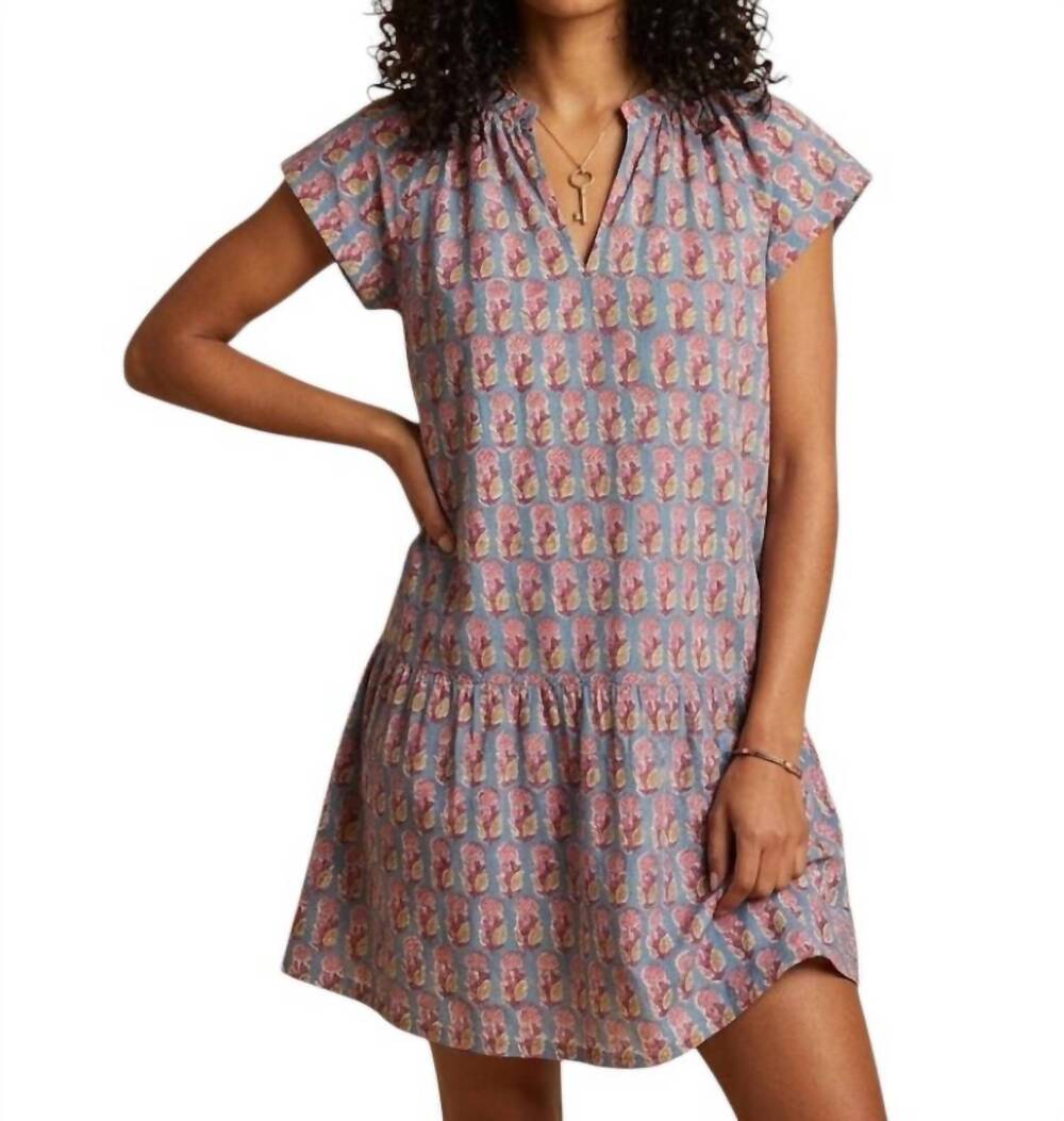 NEW PERRY WALKER marni hand-blocked dress in multi color